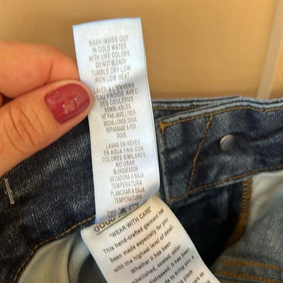 Good American The Good Straight Size 2/26 Distressed Jeans in Blue 407 - Picture 9 of 9